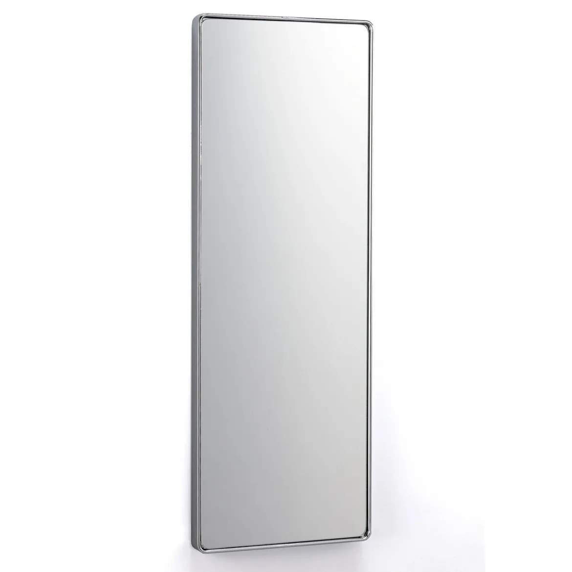Neat big specchio da parete in acciaio cromato 36x3.5 h100 cm