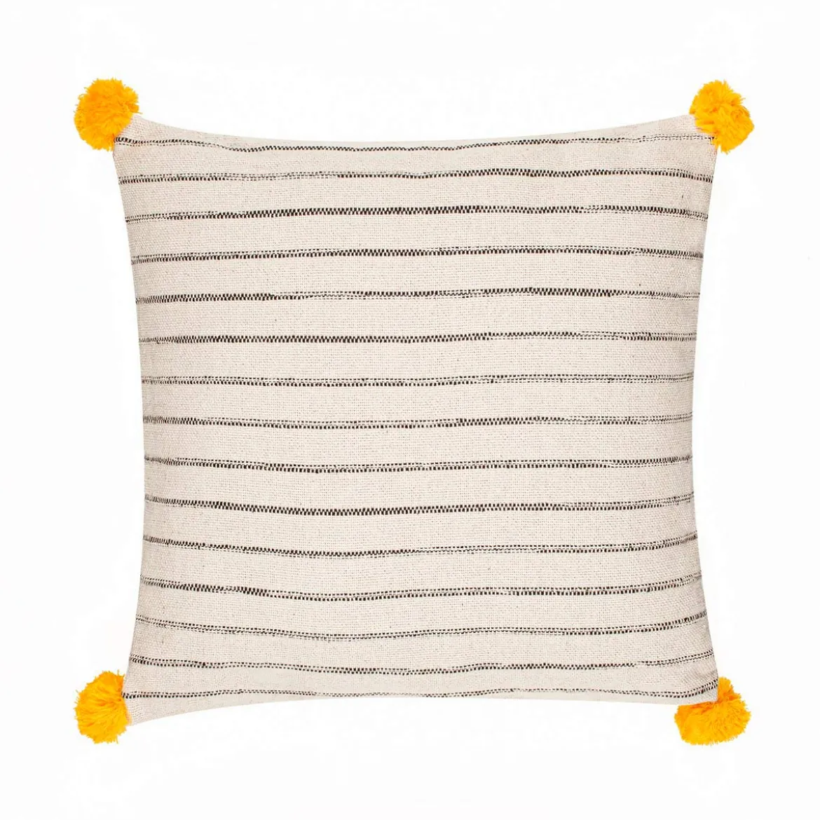 Neem 3 cuscino colore panna con righe made in india 45x45 cm