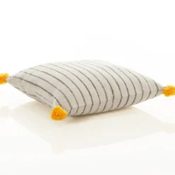 Neem 3 cuscino colore panna con righe made in india 45x45 cm