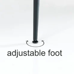 Nell-b Tavolo Fisso in Legno finitura Quercia con gambe in Acciaio Nero Opaco, 120 x 80 x h 76 cm