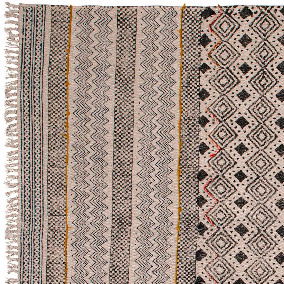 Nest tappeto large in cotone 100% con nappe grigio 260x150 cm