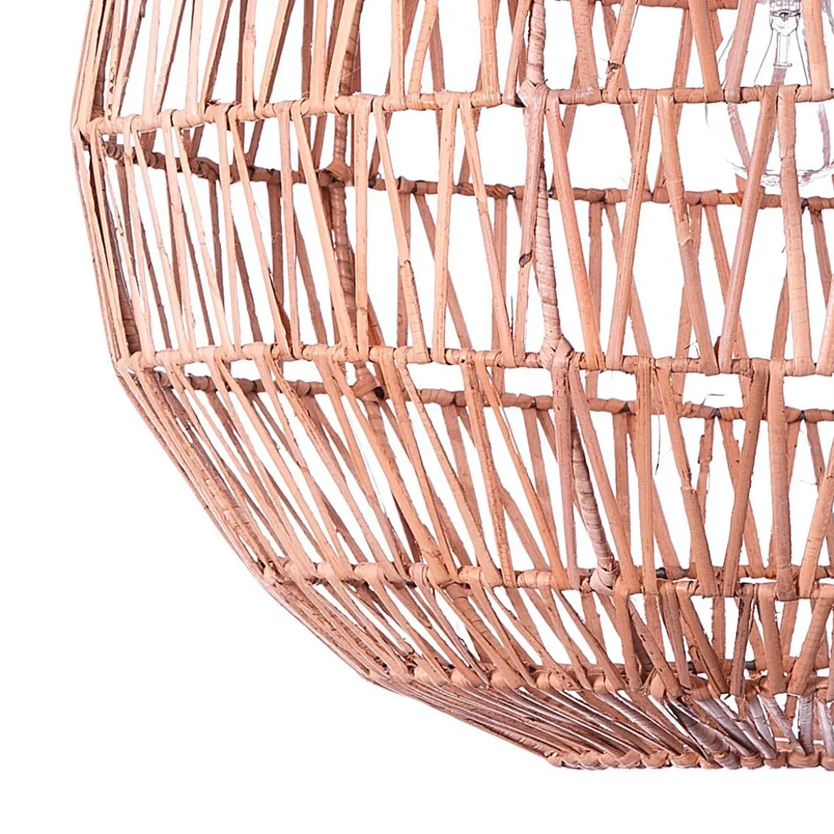 Net lampadario in rattan colore naturale d50xh50 cm