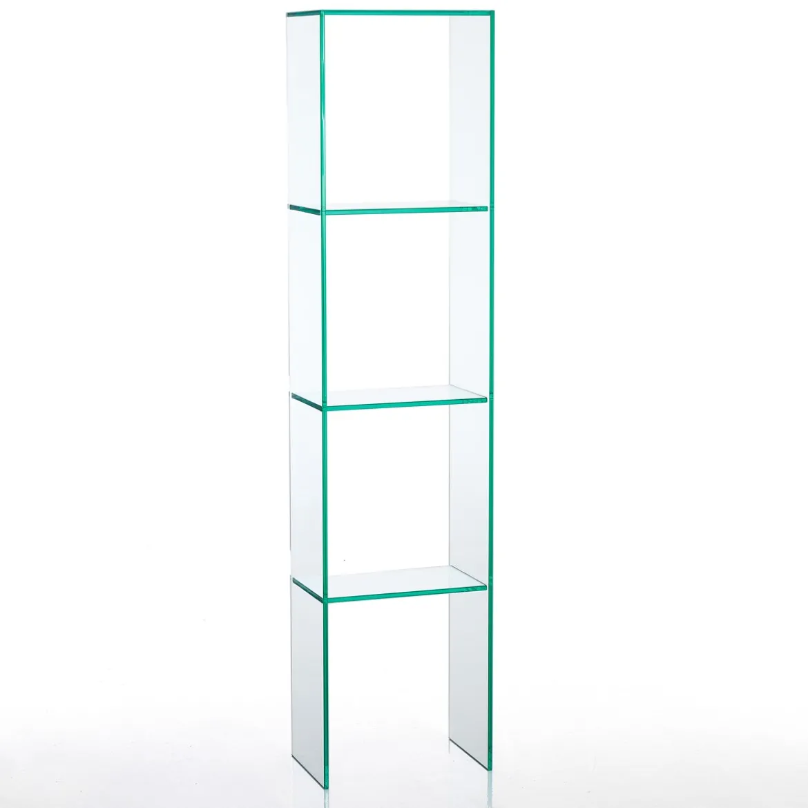 New blanko libreria a colonna in vetro 3 ripiani 35x22xh149 cm