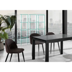 New blanko libreria a colonna in vetro 3 ripiani 35x22xh149 cm