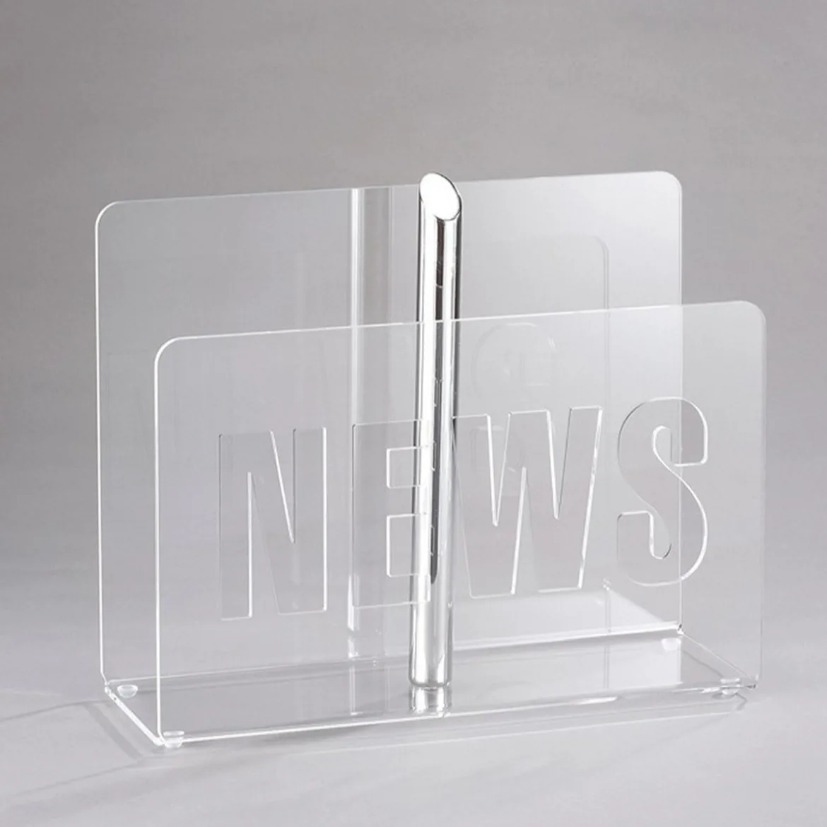 News portariviste in metacrilato trasparente cm h31 l36 p14