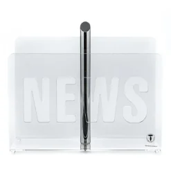 News portariviste in metacrilato trasparente cm h31 l36 p14