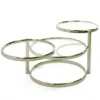 New three rings gold tavolino in vetro temprato e metallo finitura oro140x45xh43 cm