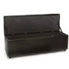 Nice black cassapanca imbottita in pelle sintetica nera 140x47xh44 cm