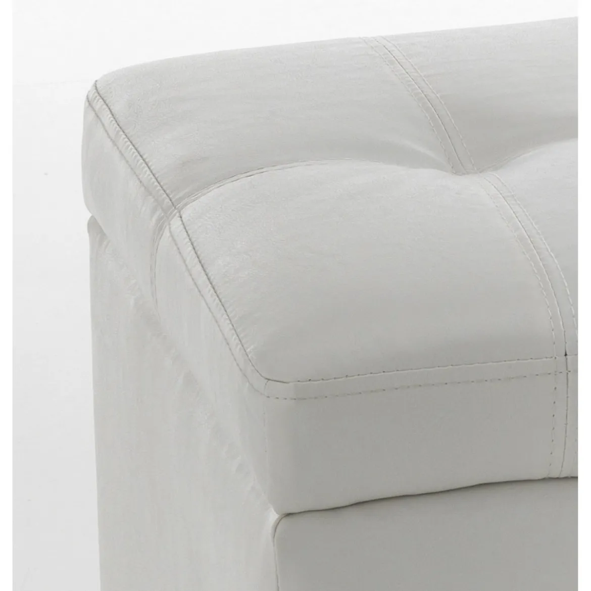 Nice white 80 cassapanca contenitore in pelle sintetica bianco 80x43.5xh46.5 cm