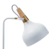 Nunzio lampada da tavolo in acciaio di bianco opaco accensione touch con presa usb e ricarica wireless 37x21 h60 cm