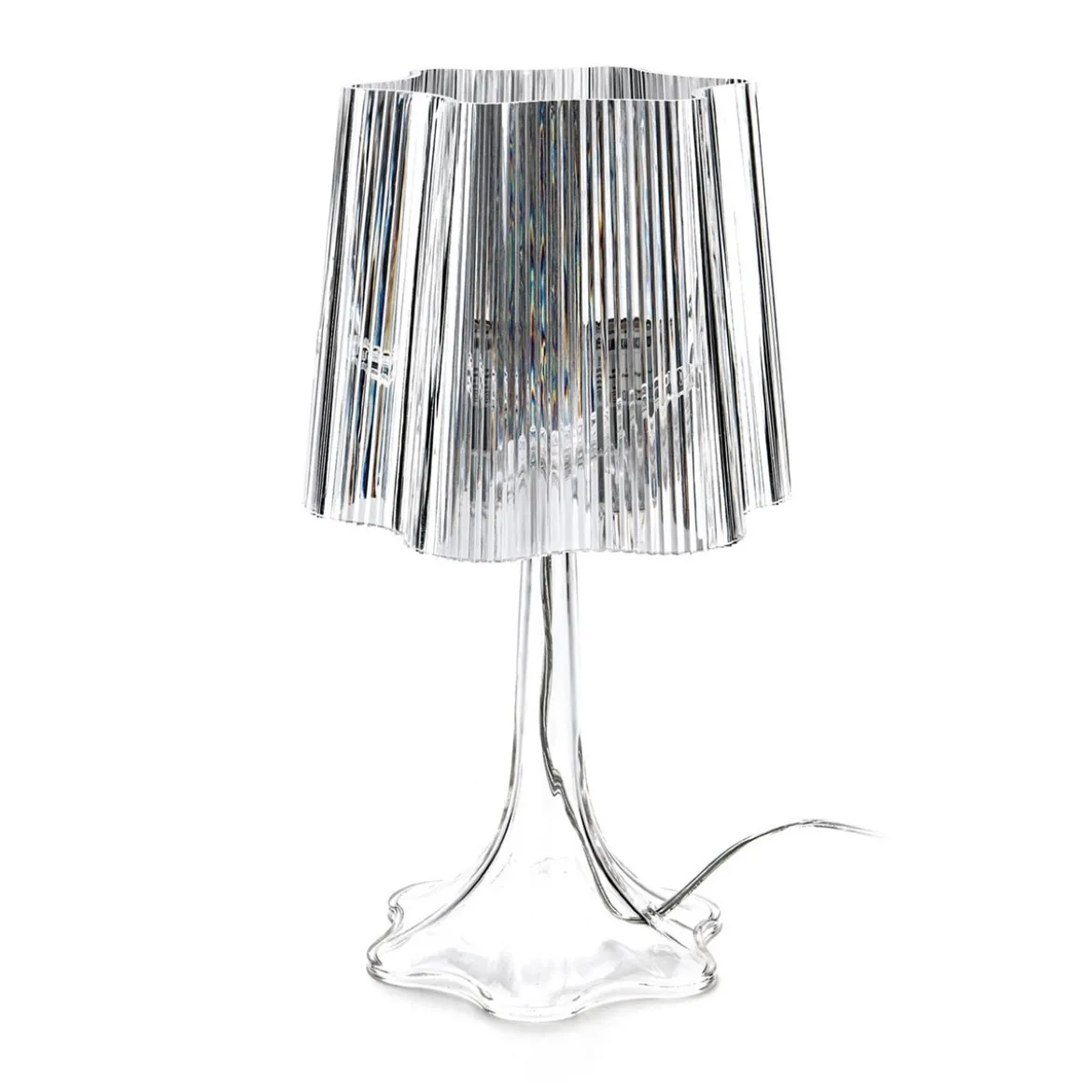 Onda lampada da tavolo acrilico trasparente d24 h43 cm