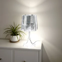 Onda lampada da tavolo acrilico trasparente d24 h43 cm