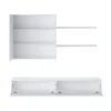 Parete soggiorno TONYA TOTAL WHITE finitura Larice Bianco a poro aperto cm H194 L200 P395