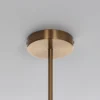 Party evo clear lampadario acciaio verniciato ottone anticato opaco sfere in vetro trasparente cm l95 p155 h90