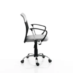 Pasadena sedia da ufficio regolabile e girevole in tessuto colore grigio con ruote 58x57 h90/100 cm