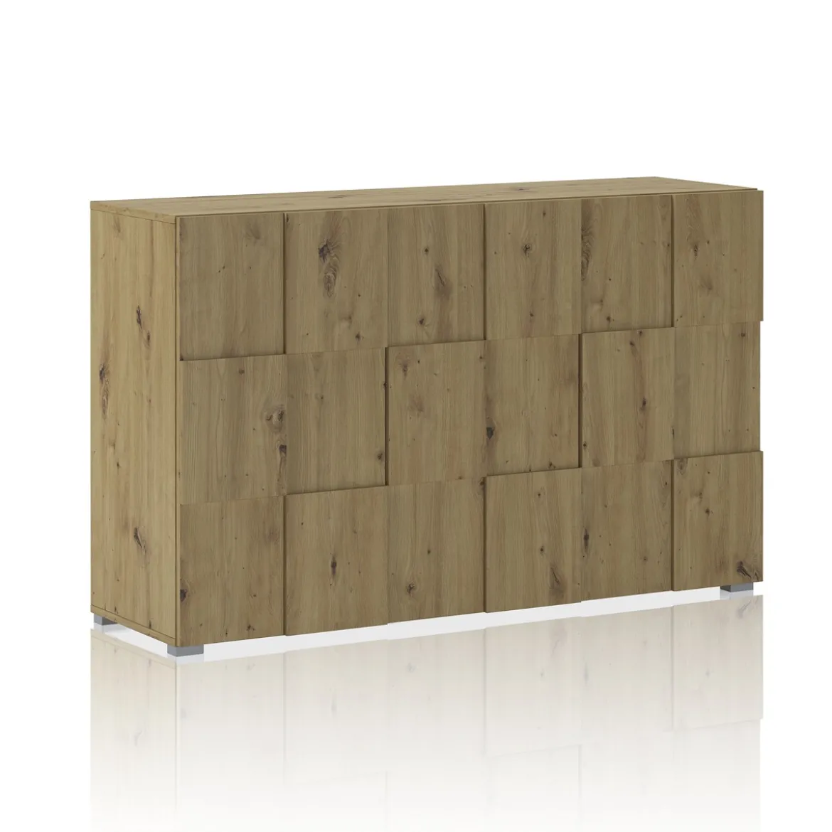 Patrik madia 3 ante finitura rovere 138x42xh84.5 cm