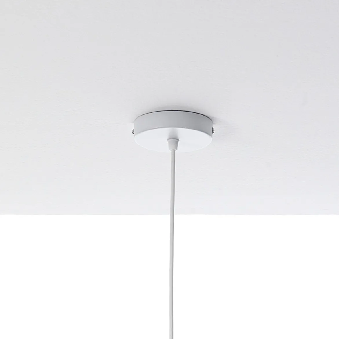 Paul lampadario in metallo bianco opaco filo regolabile 59x59 h43 cm