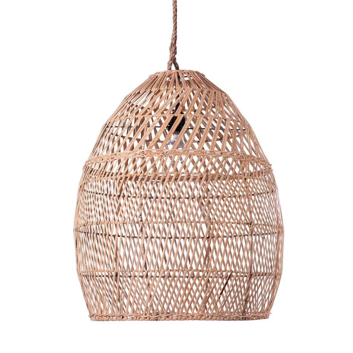 Pear lampadario in rattan colore naturale d56xh61 cm
