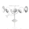 Penta specchio da tavolo con led senza filo touch bianco opaco 25x20.5xh46.5 cm