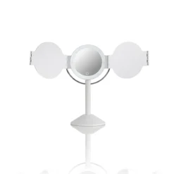 Penta specchio da tavolo con led senza filo touch bianco opaco 25x20.5xh46.5 cm