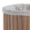Perlis cesto biancheria in rattan e cotone bianco d40h61 cm