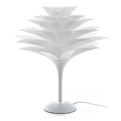 Petalo lampada da tavolo bianca in metallo e polipropilene h47x44 cm