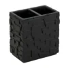 Petra bicchiere bagno in poliresina nera 10.8x6.8 h11.5 cm