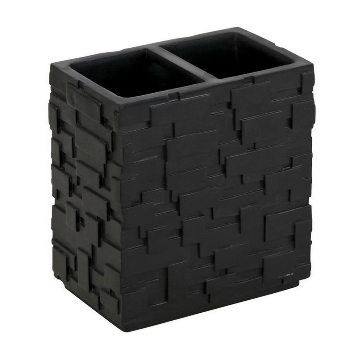 Petra bicchiere bagno in poliresina nera 10.8x6.8 h11.5 cm