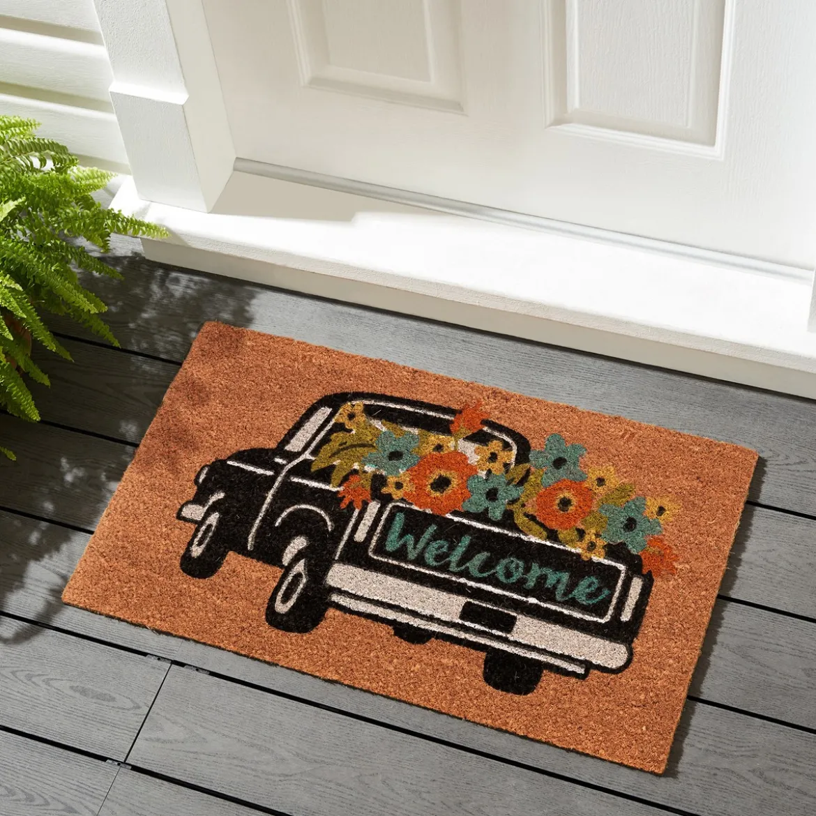 Pick-up zerbino in fibre di cocco e pvc antiscivolo fantasia pick-up cm 45x75x2