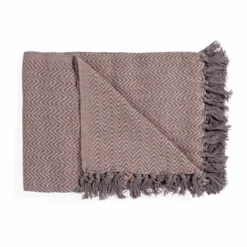 Pier pink plaid cotone colore grigio rosa dimensioni 135x190 cm