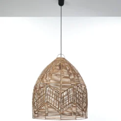 Ponza large lampadario da interno/esterno in rattan colore naturale d60xh68 cm