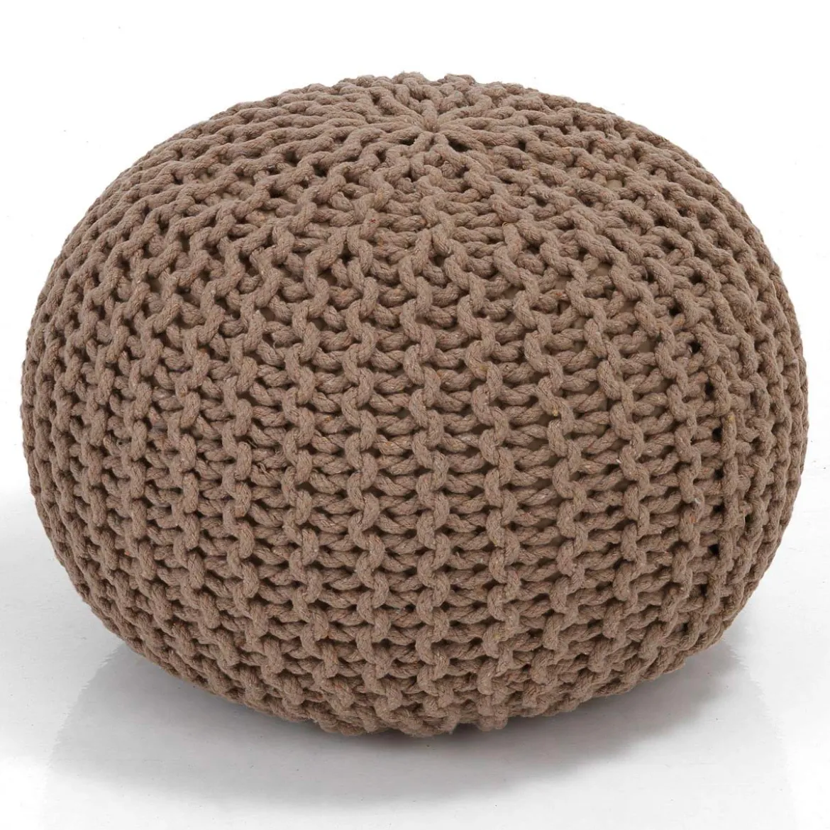 Posh beige pouf 100% cotone beige d43xh34 cm