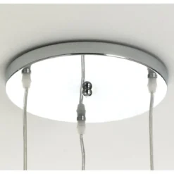 Pot lampadario in resina nera bianca e grigia h100 d35 cm
