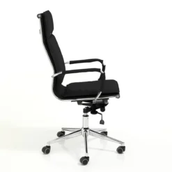 Premier black sedia da ufficio regolabile e girevole in pelle sintetica nera con ruote 57x66 h110/120 cm