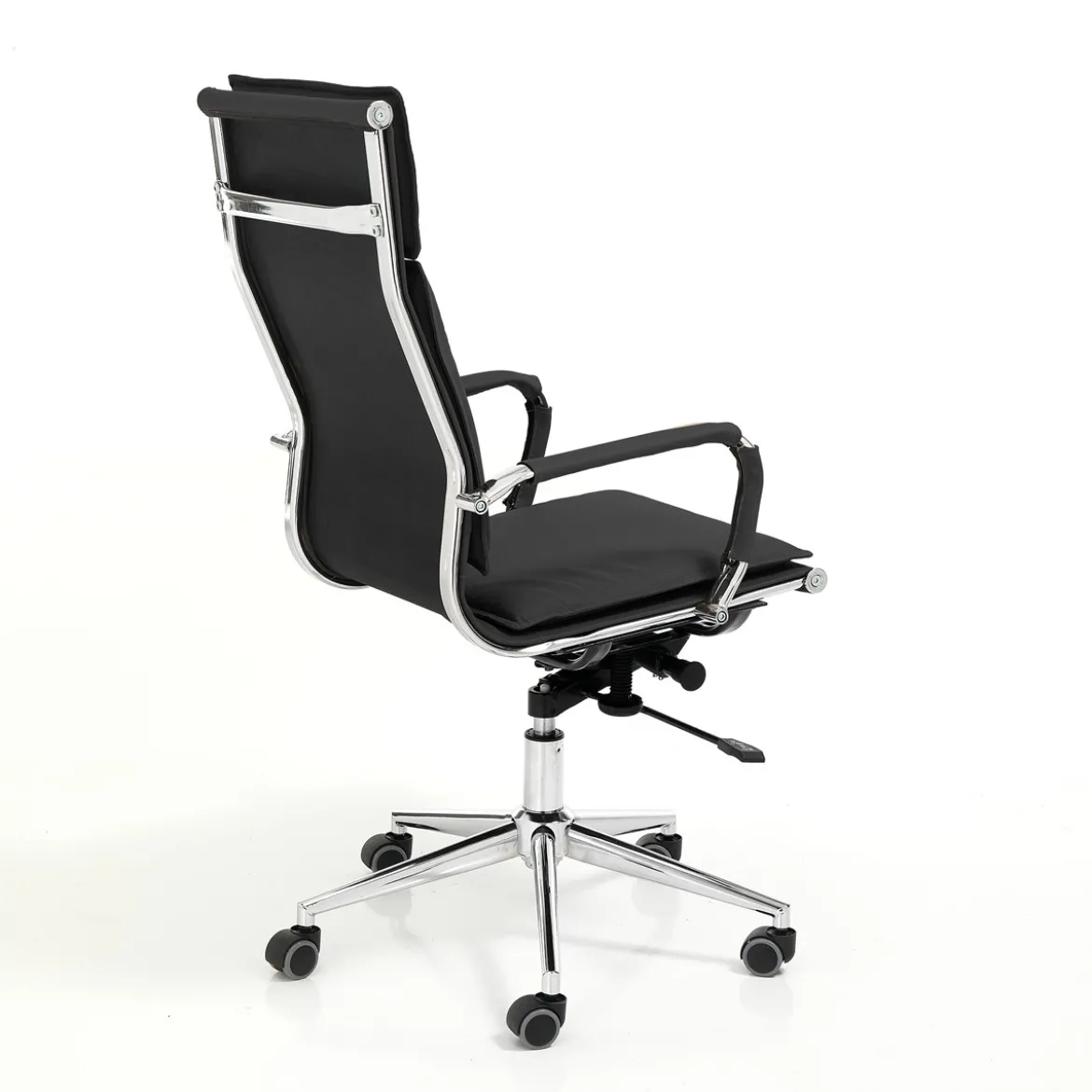Premier black sedia da ufficio regolabile e girevole in pelle sintetica nera con ruote 57x66 h110/120 cm