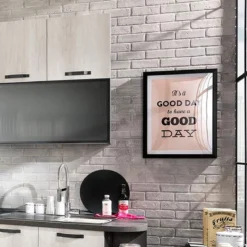 Quadro it's a good day… cornice laccata nera cm h66 l50 p25