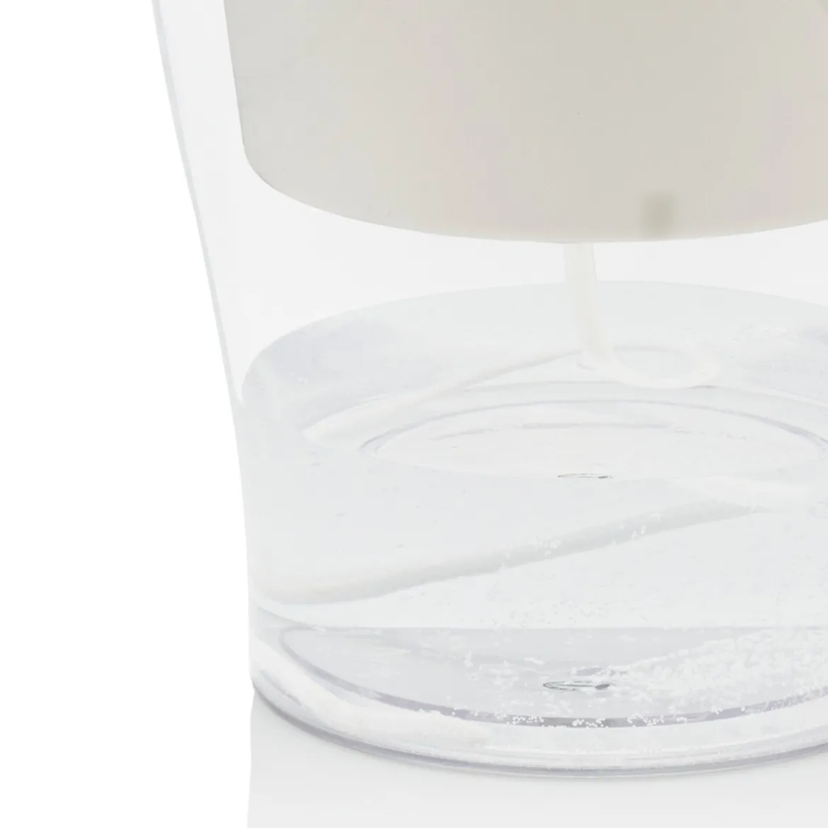 Raffy medium vaso autoinnaffiante per esterno e interno fiordaliso medium di bianco opaco e trasparente d17.3xh17 cm