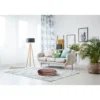 Rainbow pouf basso rotondo in juta e cotone multicolore d50xh10 cm