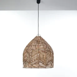 Reetha large medium lampadario da interno/esterno in rattan colore naturale d50xh58 cm