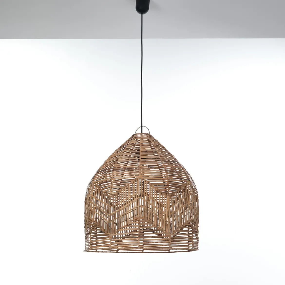 Reetha large medium lampadario da interno/esterno in rattan colore naturale d50xh58 cm