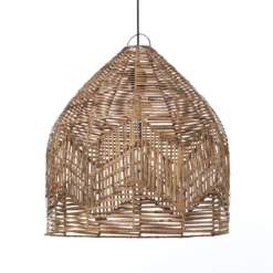 Reetha large medium lampadario da interno/esterno in rattan colore naturale d50xh58 cm