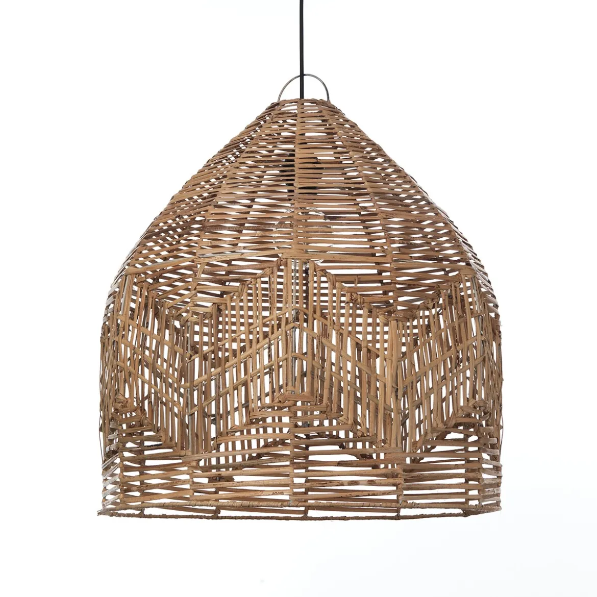 Reetha large medium lampadario da interno/esterno in rattan colore naturale d50xh58 cm