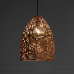 Reetha small small lampadario da interno/esterno in rattan colore naturale d35xh50 cm
