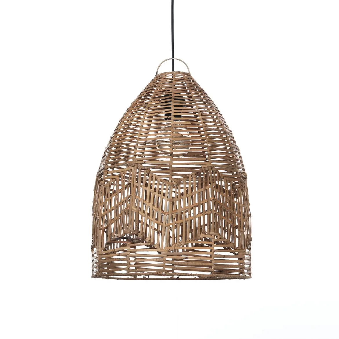 Reetha small small lampadario da interno/esterno in rattan colore naturale d35xh50 cm