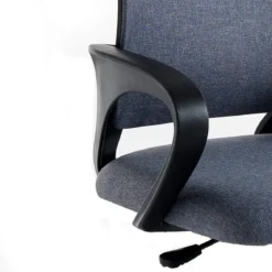 Rik poltrona da ufficio regolabile e girevole in tessuto di colore grigio con ruote 56x56 h85/95 cm