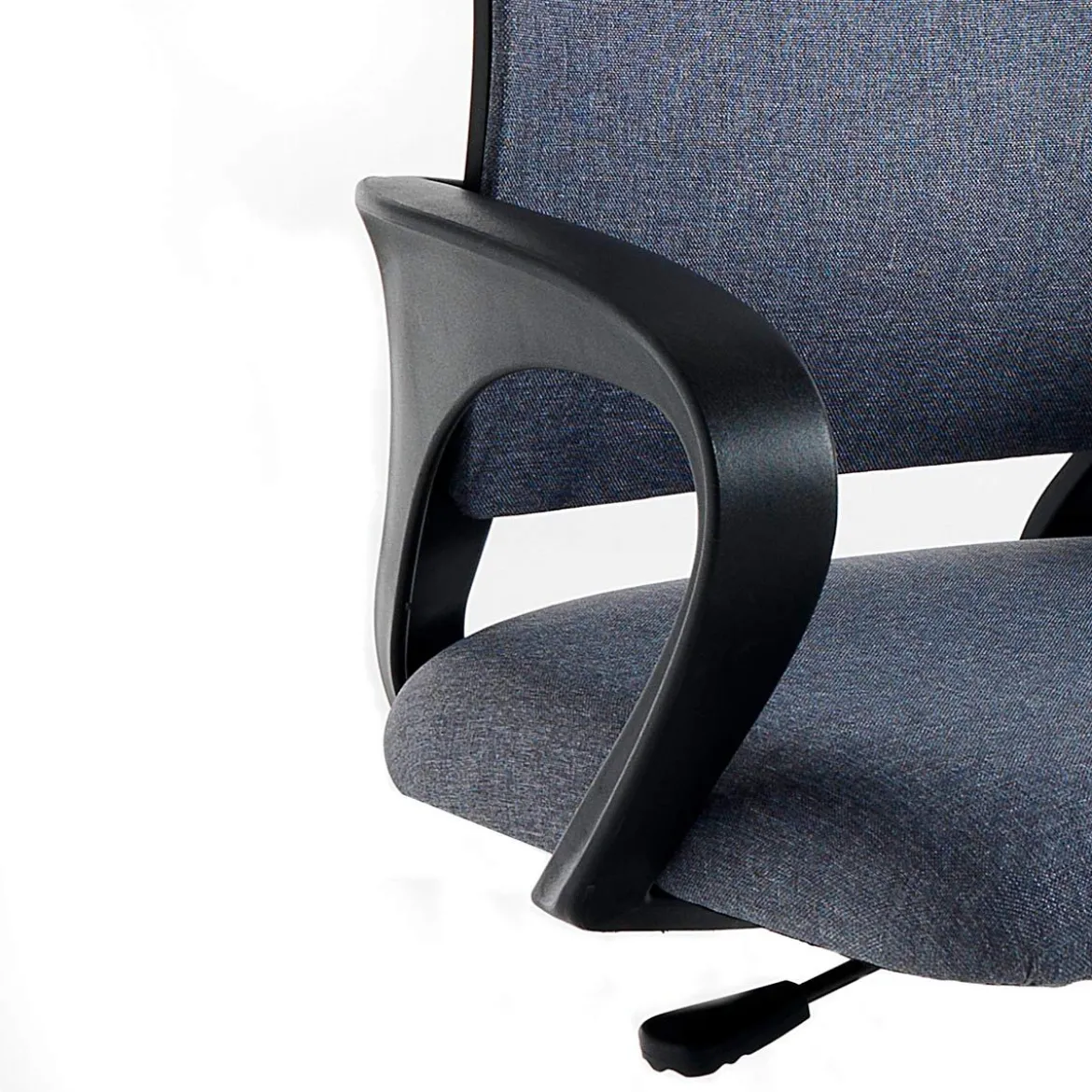 Rik poltrona da ufficio regolabile e girevole in tessuto di colore grigio con ruote 56x56 h85/95 cm