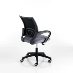 Rik poltrona da ufficio regolabile e girevole in tessuto di colore grigio con ruote 56x56 h85/95 cm