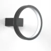 Ring applique led in alluminio colore nero opaco d15x7.5 cm