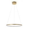 Ring gold lampadario oro in allumino oro satinato con filo regolabile d60 h92 cm
