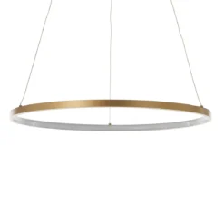 Ring gold lampadario oro in allumino oro satinato con filo regolabile d60 h92 cm